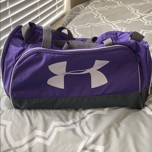 Purple Under Armour Duffle Bag